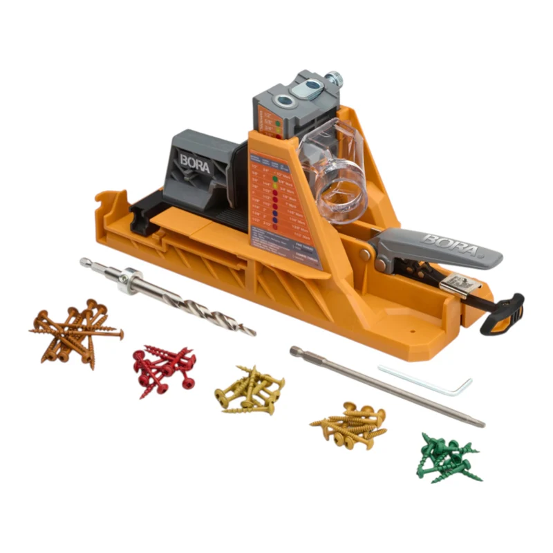 Bora BR-A170201 Automatische Taschenlochbohrlehre inkl. 50 Schrauben