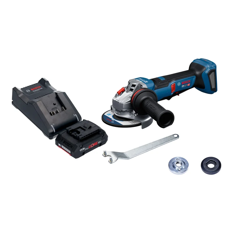 Bosch GWS 18V-11 PS Akku Winkelschleifer 18 V 125 mm Brushless + 1x ProCORE Akku 4,0 Ah + Ladegerät