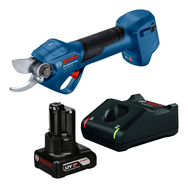 Bosch GGP 12V-25 Akku Gartenschere 12 V 25 mm Brushless + 1x Akku 6,0 Ah + Ladegerät