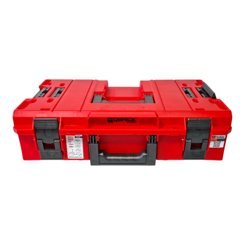 Qbrick System ONE 200 Vario RED ULTRA HD Custom Werkzeugkoffer modularer Organizer 585 x 385 x 190 mm 15,4 l stapelbar IP66 - alte Version