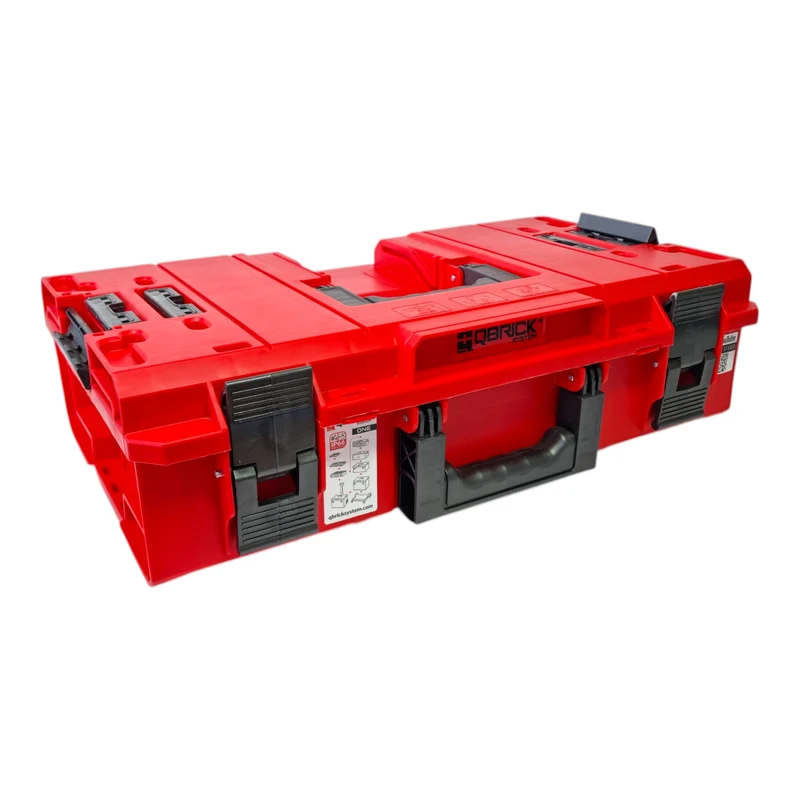 Qbrick System ONE 200 Vario RED ULTRA HD Custom Werkzeugkoffer modularer Organizer 585 x 385 x 190 mm 15,4 l stapelbar IP66 - alte Version