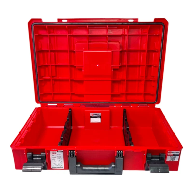 Qbrick System ONE 200 Vario RED ULTRA HD Custom Werkzeugkoffer modularer Organizer 585 x 385 x 190 mm 15,4 l stapelbar IP66 - alte Version