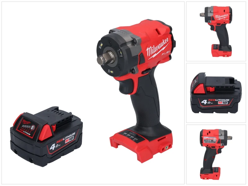 Milwaukee M18 FIW2F12-401 Akku Schlagschrauber 18 V 339 Nm 1/2" Brushless + 1x Akku 4,0 Ah - ohne Ladegerät