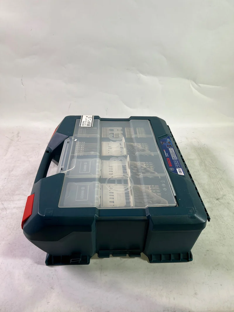 Bosch L-Case Pick & Click Professional Werkzeugkoffer ( 1600A026W3 ) + 82 tlg. Bit und Bohrer Set - Beschädigt