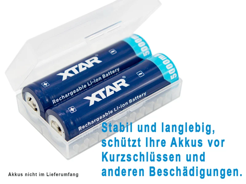 XTAR Akkubox 21700 / 20700 – Transportbox für Li-Ion Akkus