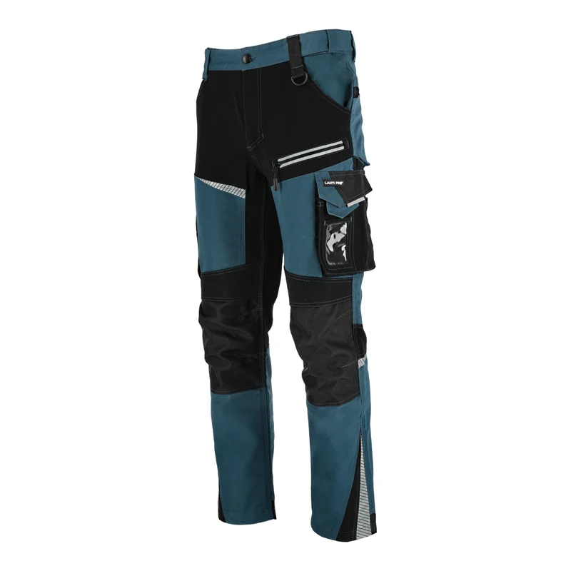 LAHTI PRO Arbeitshose mit Stretch Einsätzen Slim-Fit Größe XL ( L4054104 ) türkis schwarz