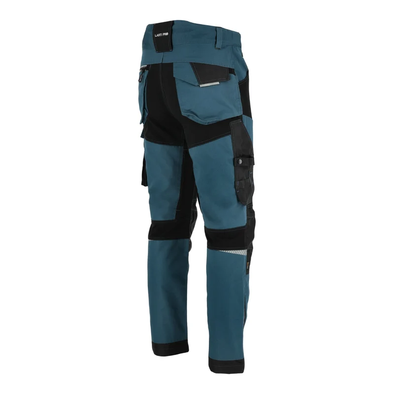 LAHTI PRO Arbeitshose mit Stretch Einsätzen Slim-Fit Größe XL ( L4054104 ) türkis schwarz
