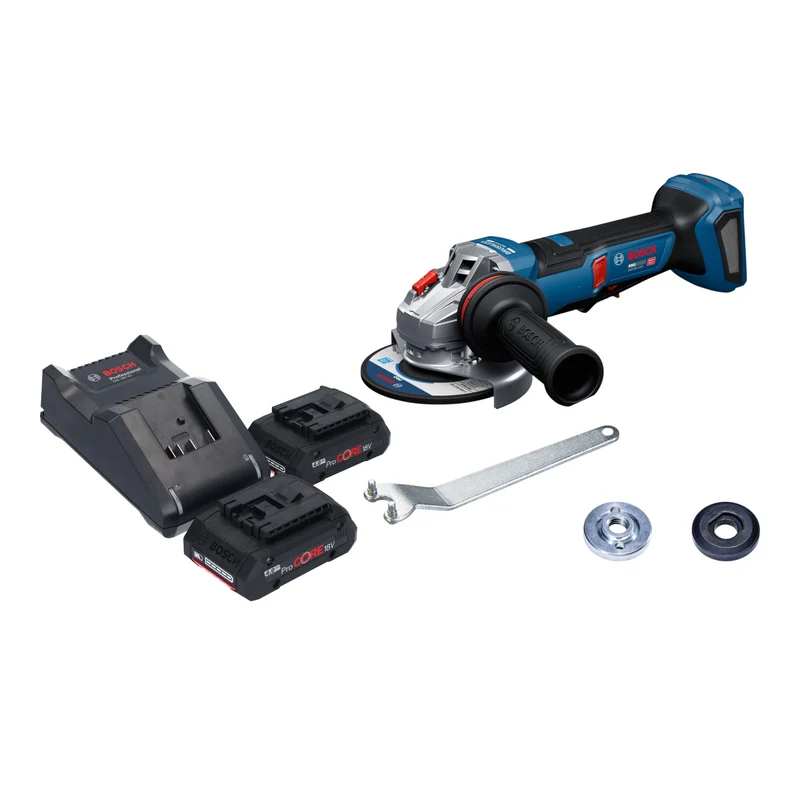 Bosch GWS 18V-11 PS Akku Winkelschleifer 18 V 125 mm Brushless + 2x ProCORE Akku 4,0 Ah + Ladegerät