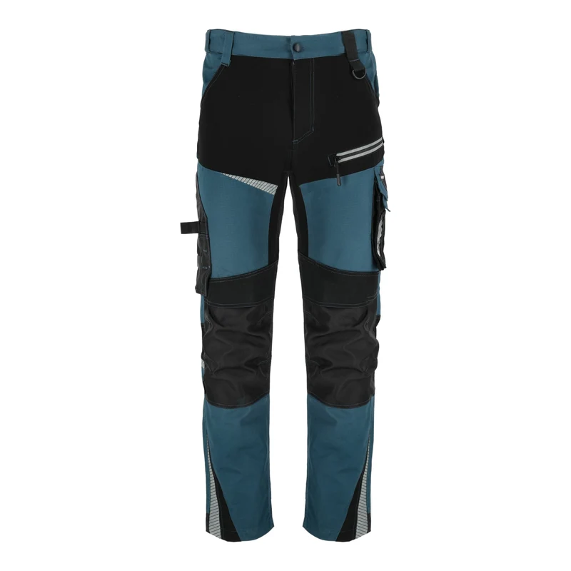 LAHTI PRO Arbeitshose mit Stretch Einsätzen Slim-Fit Größe XXXL ( L4054106 ) türkis schwarz
