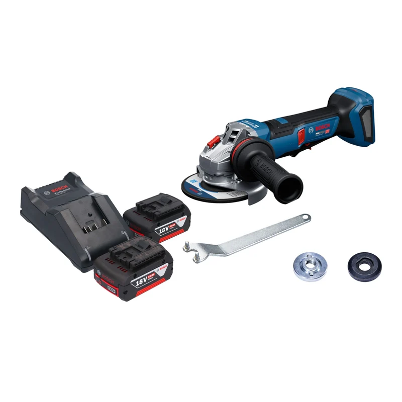 Bosch GWS 18V-11 PS Akku Winkelschleifer 18 V 125 mm Brushless + 2x Akku 5,0 Ah + Ladegerät