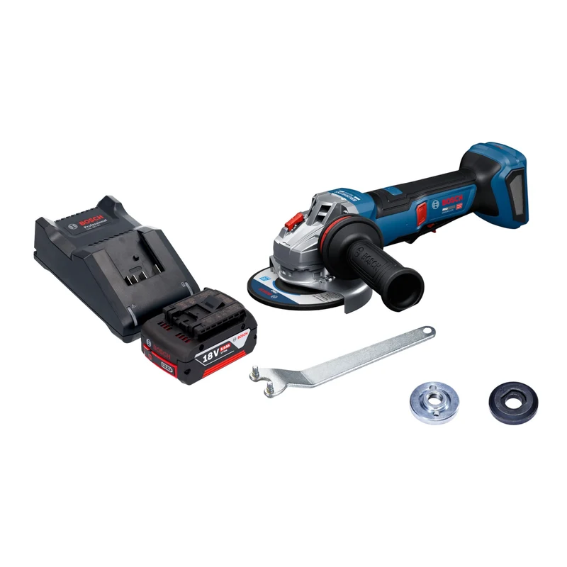 Bosch GWS 18V-11 PS Akku Winkelschleifer 18 V 125 mm Brushless + 1x Akku 5,0 Ah + Ladegerät