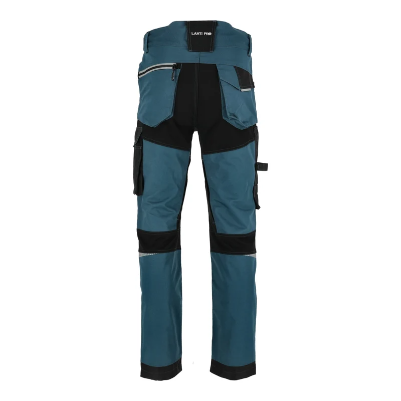 LAHTI PRO Arbeitshose mit Stretch Einsätzen Slim-Fit Größe XXL ( L4054105 ) türkis schwarz