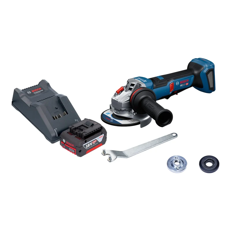 Bosch GWS 18V-11 PS Akku Winkelschleifer 18 V 125 mm Brushless + 1x Akku 4,0 Ah + Ladegerät