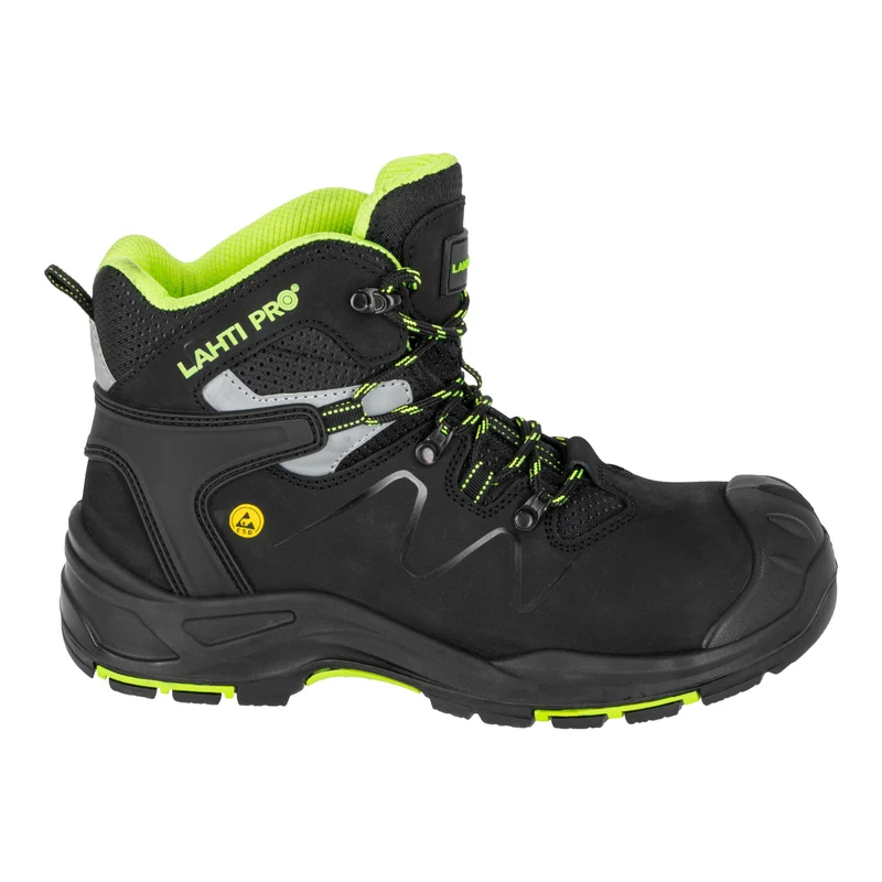 LAHTI PRO Sicherheitsstiefel Nubuk S3 FO HRO SR Größe 41 ( L3013041 ) schwarz grün