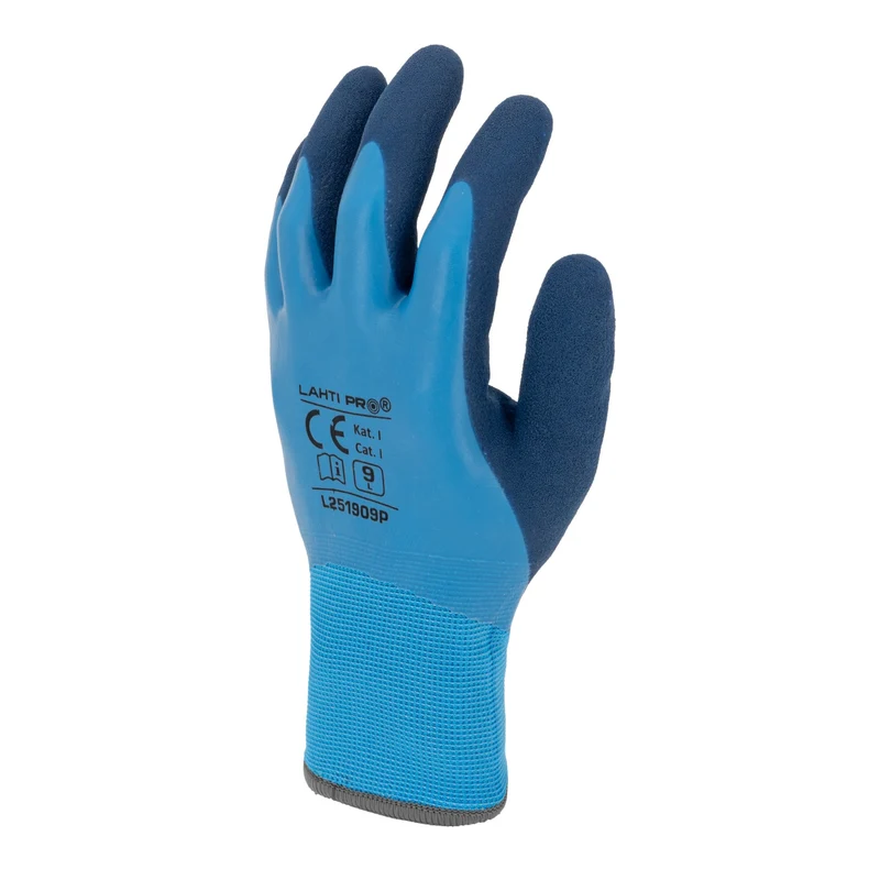 LAHTI PRO Latexbeschichtete Schutzhandschuhe mit Acryl Isolierung Größe 9 ( L251909K ) blau