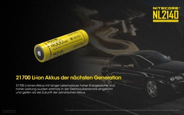 Nitecore NL2140 21700 3,7V 4000mAh Li-Ion Akku