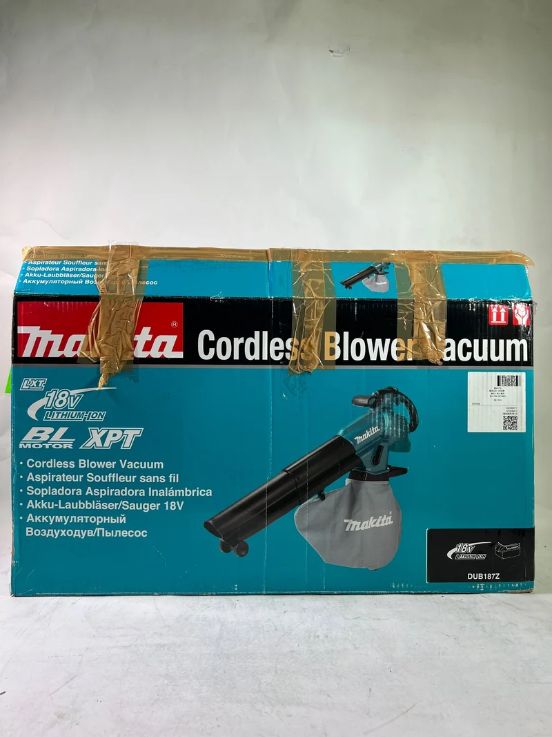 Makita DUB 187 Z Akku Laubbläser und Laubsauger 18 V Brushless Solo - ohne Akku, ohne Ladegerät - Stark Gebraucht
