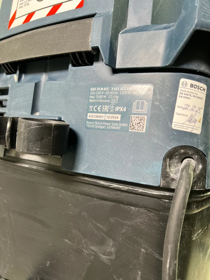 Bosch GAS 35 M AFC Professional Industrie Staubsauger 1200 W 35 l ( 06019C3100 ) Staubklasse M - Stark Gebraucht