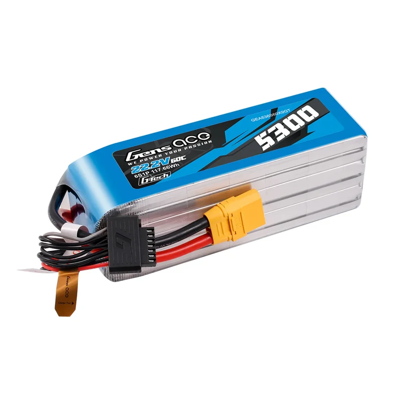 Gens Ace G-Tech 5300 mAh 22,2 V 60 C 6S1P Akkupack mit XT90-Stecker