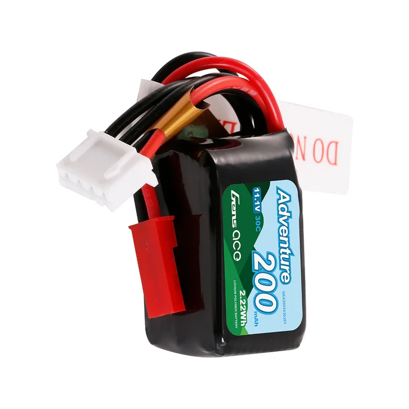 Gens Ace 3S 200mAh 11,1V 30C 3S1P Lipo-Akkupack mit JST-SYP-Stecker