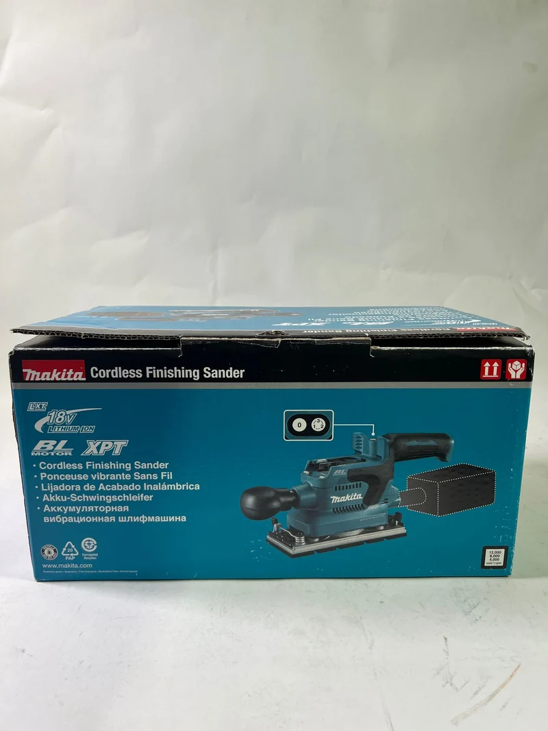 Makita DBO 380 Z Akku Schwingschleifer 18 V 93 x 185 mm Brushless Solo - ohne Akku, ohne Ladegerät - Gebraucht