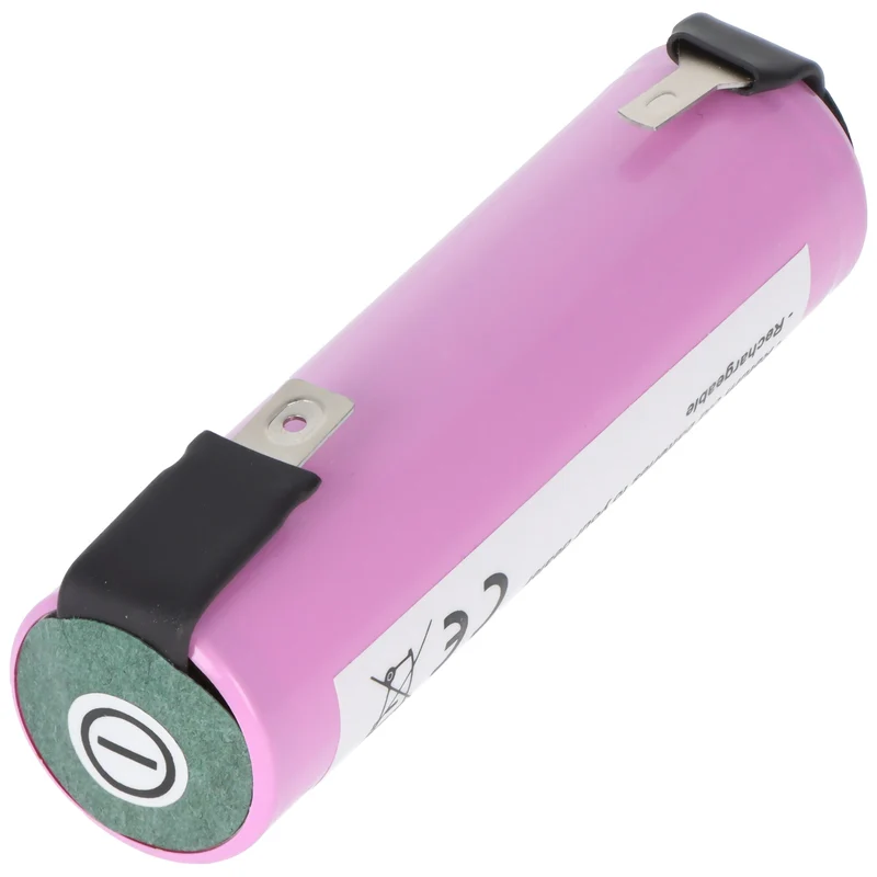 AccuCell Li-ion Akku 18650 mit Lötfahnen für Garten Akku-Werkzeuge Li-ion, 3,7V, 2600mAh, 9,6Wh