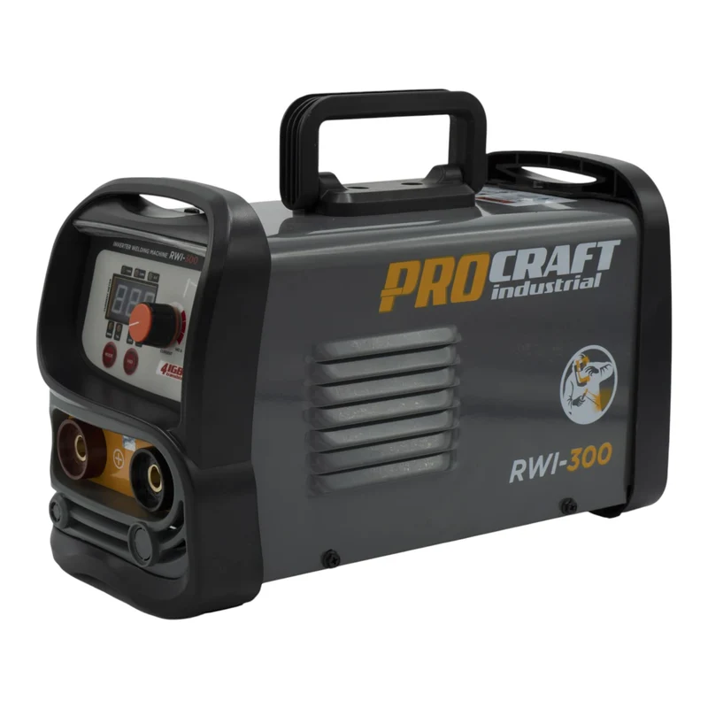 Procraft Industrial RWI-300 Inverter Schweißgerät 4,5 kW 20 - 140 A MMA + Schweißschutzschild + Drahtbürste + weiteres Zubehör