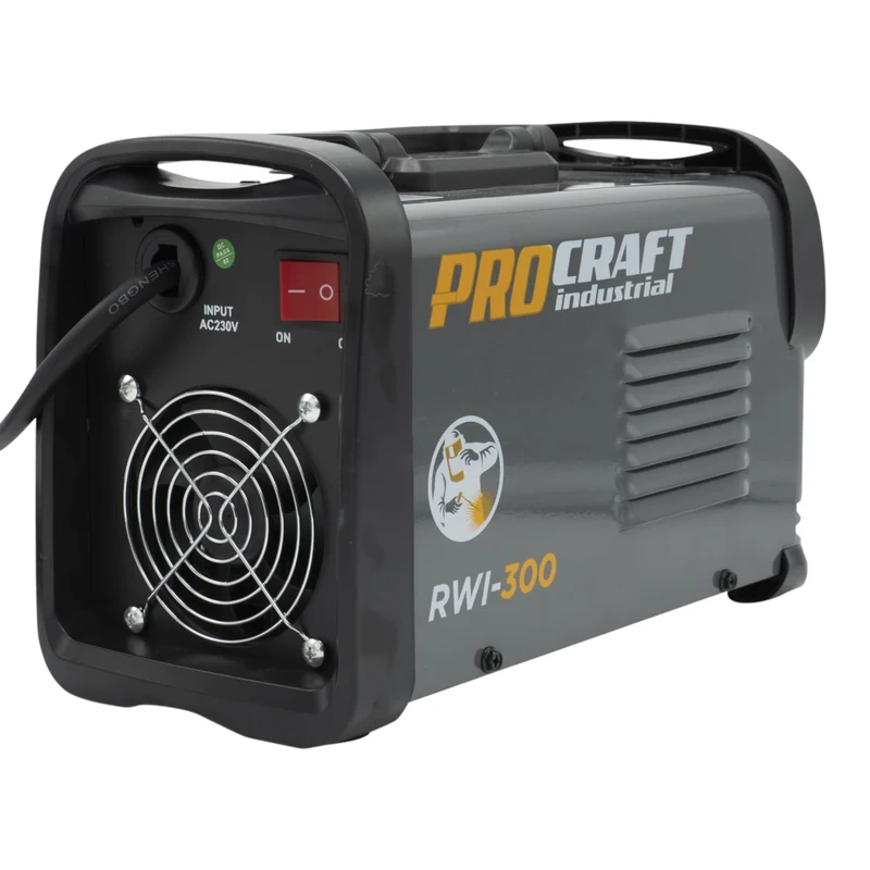 Procraft Industrial RWI-300 Inverter Schweißgerät 4,5 kW 20 - 140 A MMA + Schweißschutzschild + Drahtbürste + weiteres Zubehör