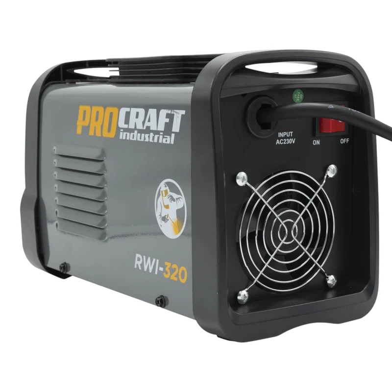 Procraft Industrial RWI-320 Inverter Schweißgerät 5,3 kW 20 - 160 A MMA + Schweißschutzschild + Drahtbürste + weiteres Zubehör
