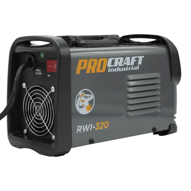 Procraft Industrial RWI-320 Inverter Schweißgerät 5,3 kW 20 - 160 A MMA + Schweißschutzschild + Drahtbürste + weiteres Zubehör