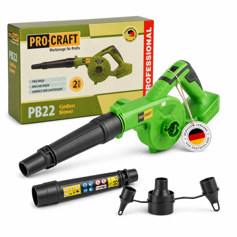 Procraft PB22bb Akku Laubbläser 20 V Solo - ohne Akku, ohne Ladegerät