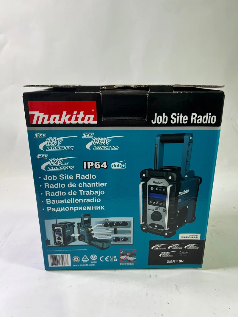 Makita DMR 110 N Akku Baustellenradio 12 V / 14,4 V / 18 V DAB / DAB+ FM IP64 Solo - ohne Akku, ohne Ladegerät - Neuwertig