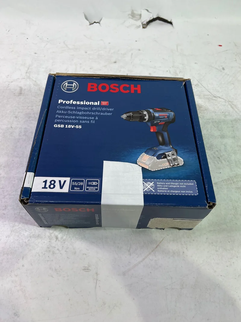Bosch GSB 18V-55 Professional Akku Schlagbohrschrauber 18 V 55 Nm Brushless + Koffer - ohne Akku, ohne Ladegerät - Gebraucht