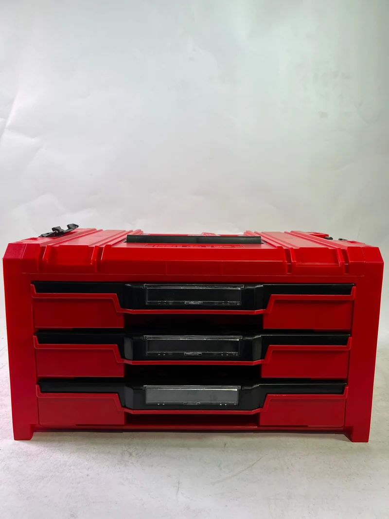 Qbrick System PRO Drawer 3 Toolbox 2.0 Expert RED ULTRA HD Werkzeugkoffer 450 x 310 x 244 mm 13,5 l stapelbar IP54 mit 3 Schubladen - Gebraucht