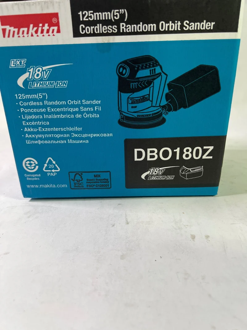 Makita DBO 180 Z Akku Exzenterschleifer 18 V 125 mm Solo - ohne Akku, ohne Ladegerät - Gebraucht