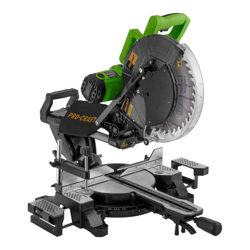 Procraft PGS305 Kapp- und Gehrungssäge 2000 W + 305 mm Sägeblatt 40 Z & Staubfangbeutel