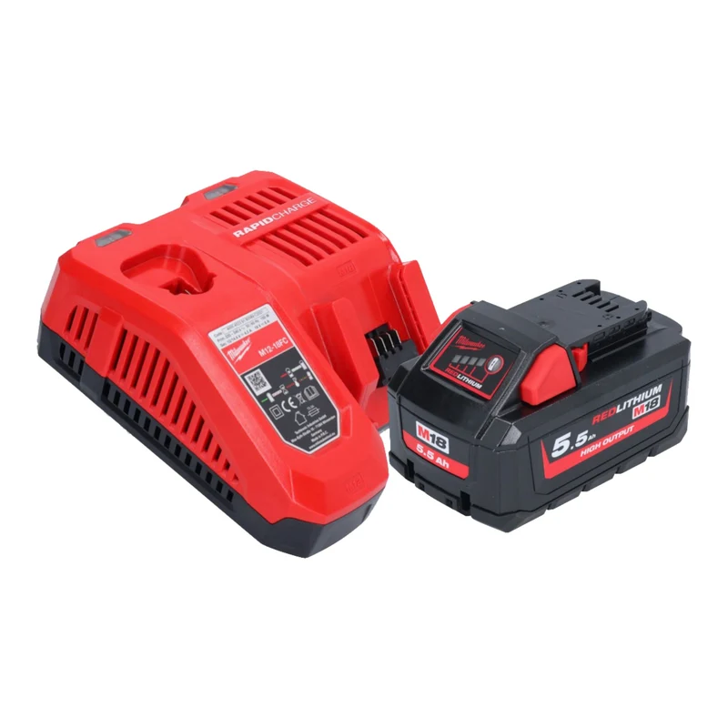 Milwaukee M18 GG-551 Akku Fettpresse 18 V 690 bar + 1x Akku 5,5 Ah + Ladegerät
