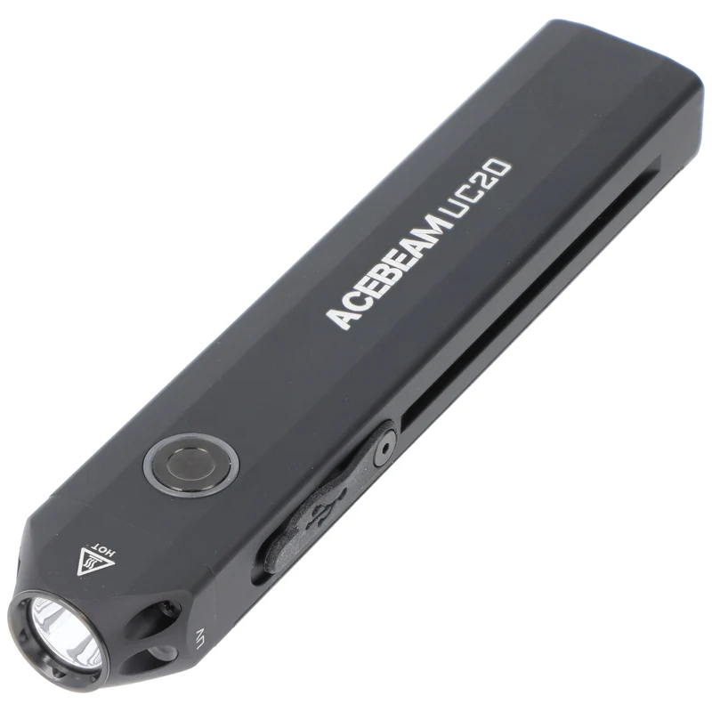AceBeam UC20 LED-Taschenlampe grün mit bis zu 1000 Lumen, 3 Lichtquellen, ultraflach, wiederaufladbar