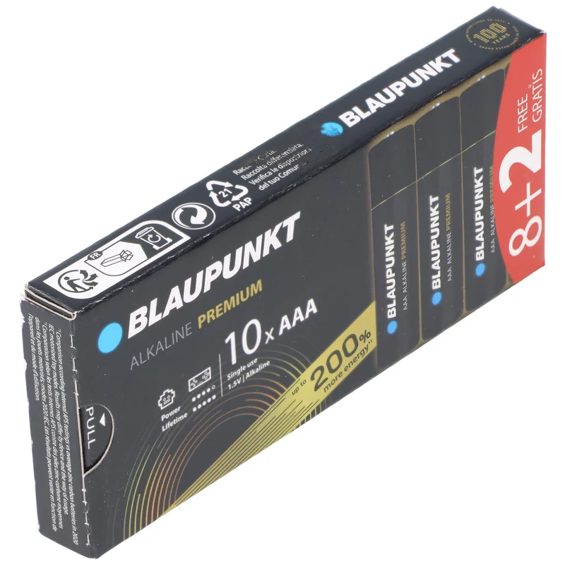 Blaupunkt Alkaline Premium Batterie 1,5V AAA LR03 10er-Pack