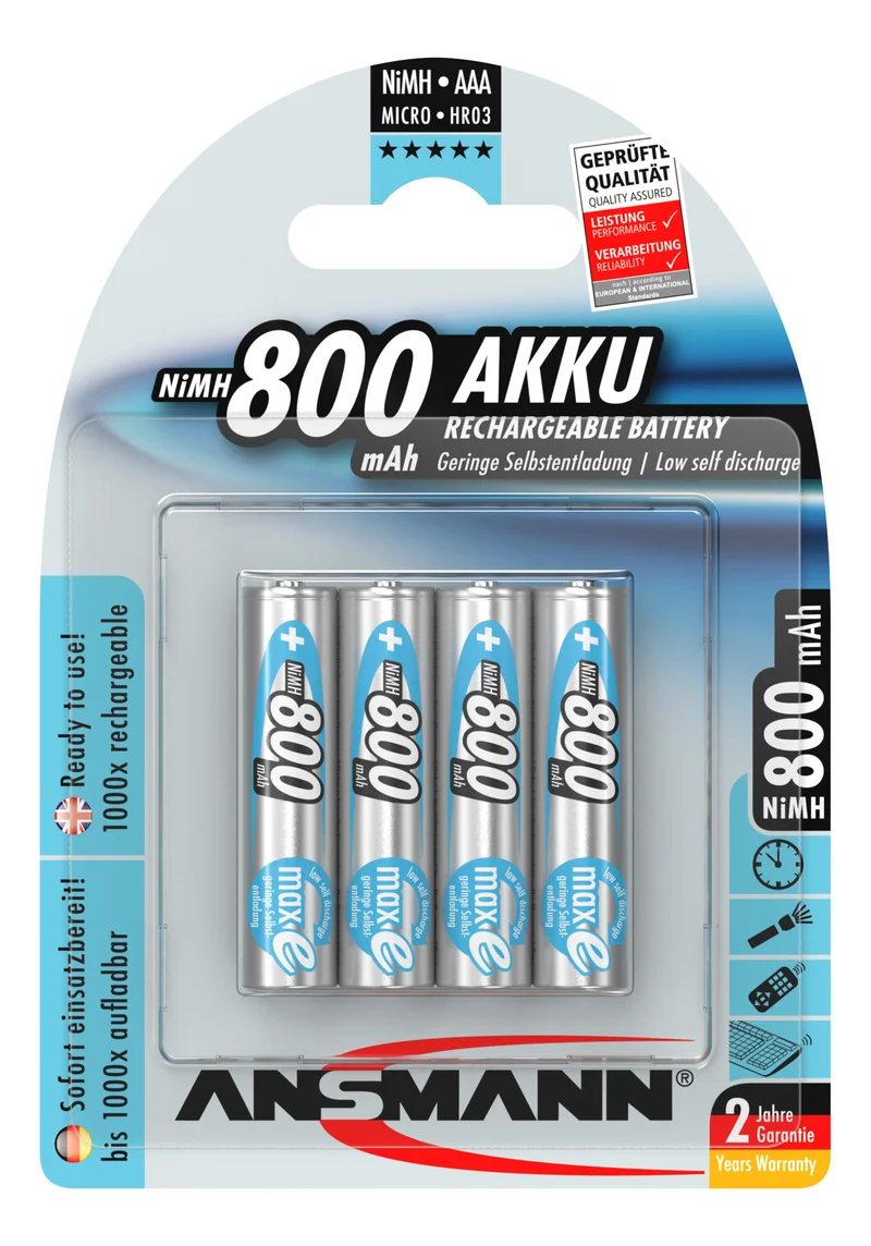 Ansmann maxE Micro AAA Akku im 4er Blister