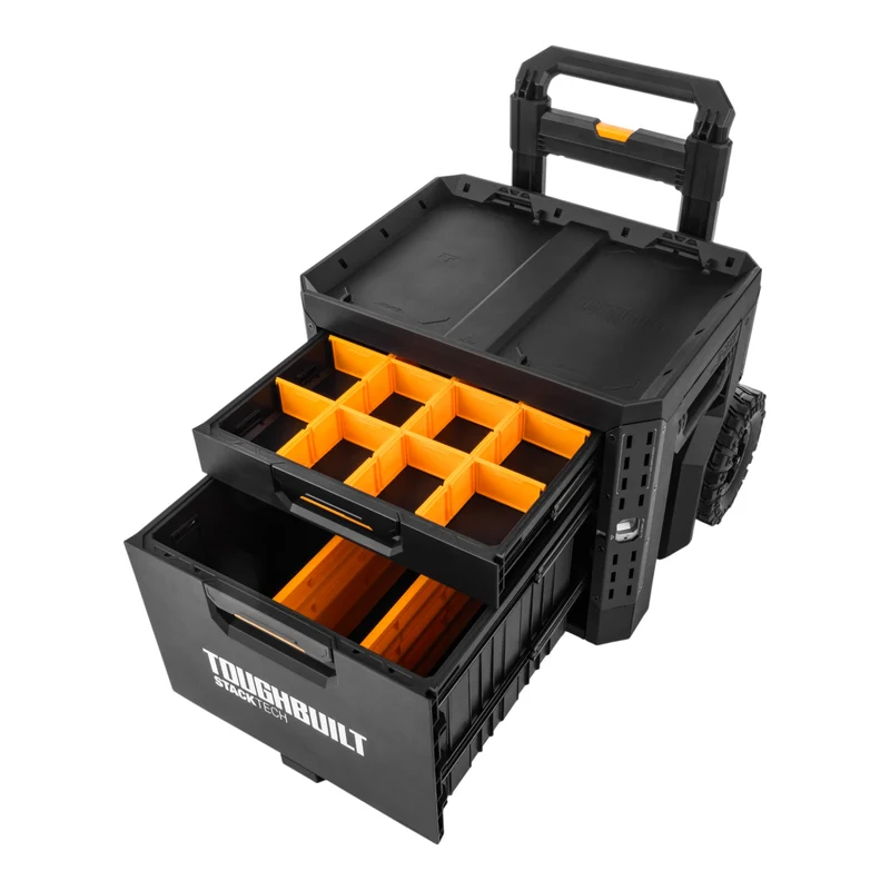Toughbuilt STACKTECH rollbare Werkzeug Box abschliessbar mit 2 Schubladen ( TB-B1-D-R92 )