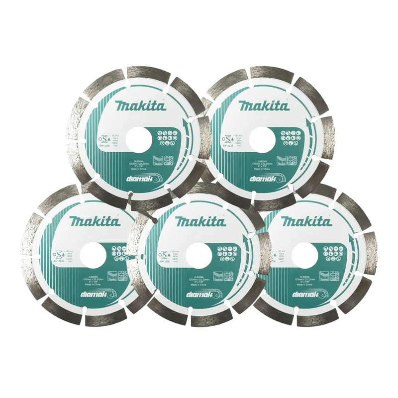 Makita 5x Diamak Diamanttrennscheibe 125 x 22,23 mm ( 5x D-80086 )