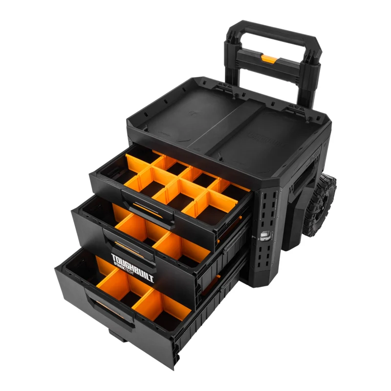 Toughbuilt STACKTECH rollbare Werkzeug Box abschliessbar mit 3 Schubladen ( TB-B1-D-R93 )