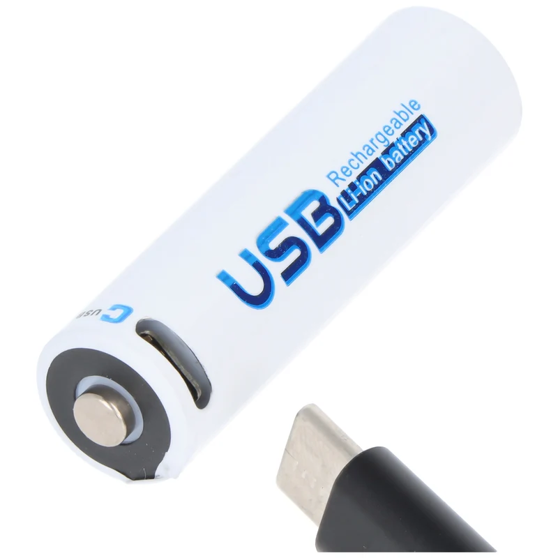 AccuCell Rundzelle 14500, AA, Li-ion, 1,5V, 1700mAh, 2,55Wh, mit USB-C Charging Port