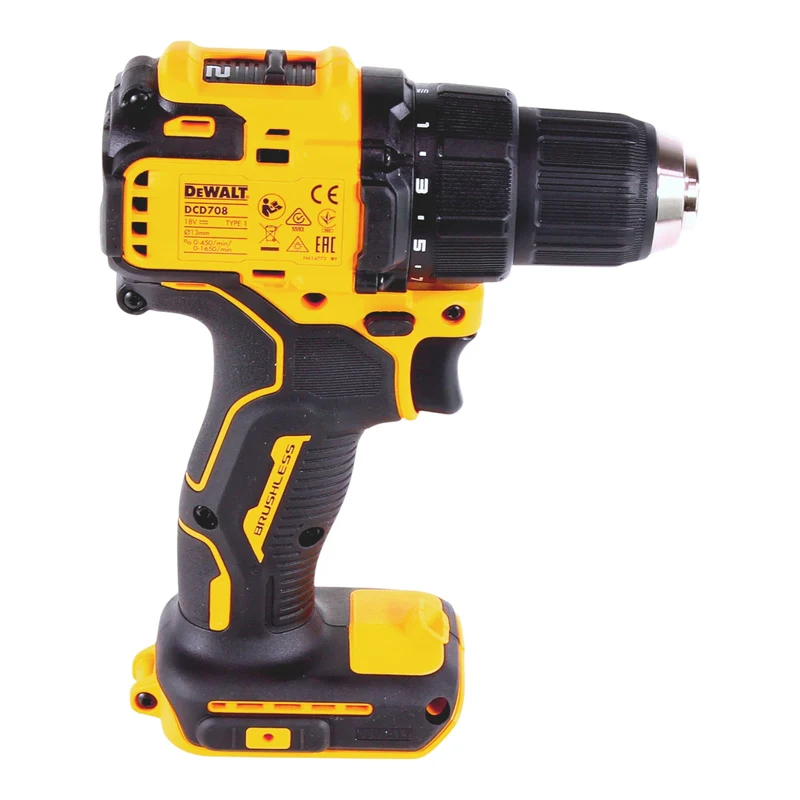 DeWalt DCD 708 P1 Akku Bohrschrauber 18 V 65 Nm Brushless + 1x Akku 5,0 Ah + Ladegerät