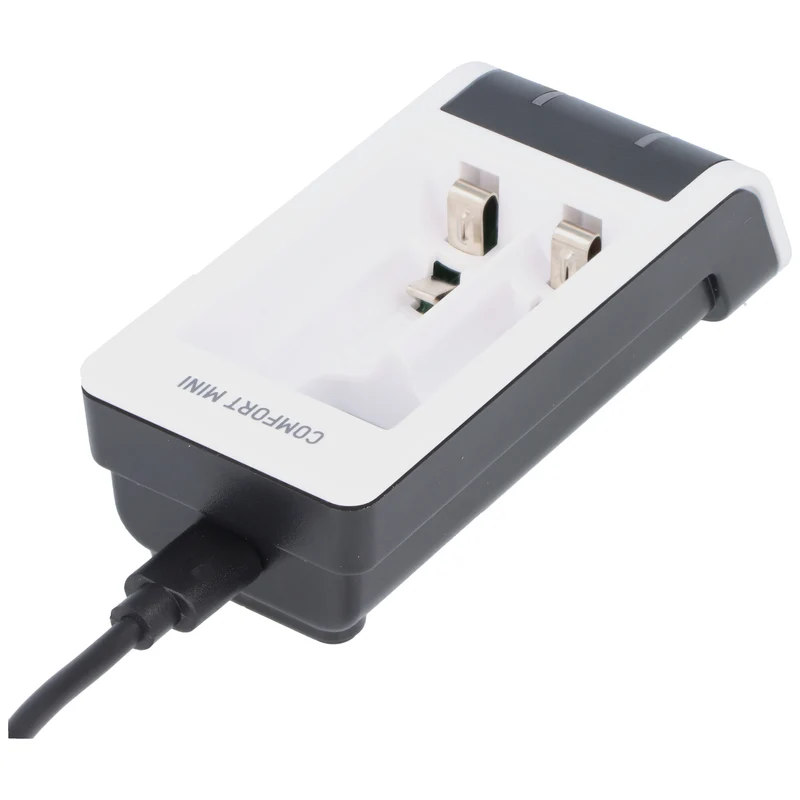 Ansmann Schnell-Ladegerät Comfort Mini für 1-2 NiMH Micro AAA, Mignon AA Akkus, USB Eingang