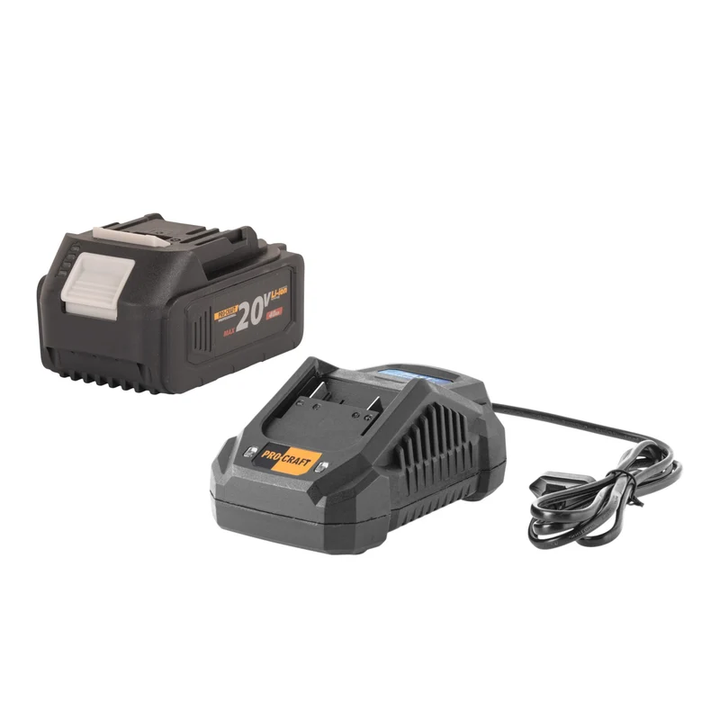 Procraft Starter Set 20 V 20/4A Schnell Ladegerät + 1x 20/4 Akku 4,0 Ah