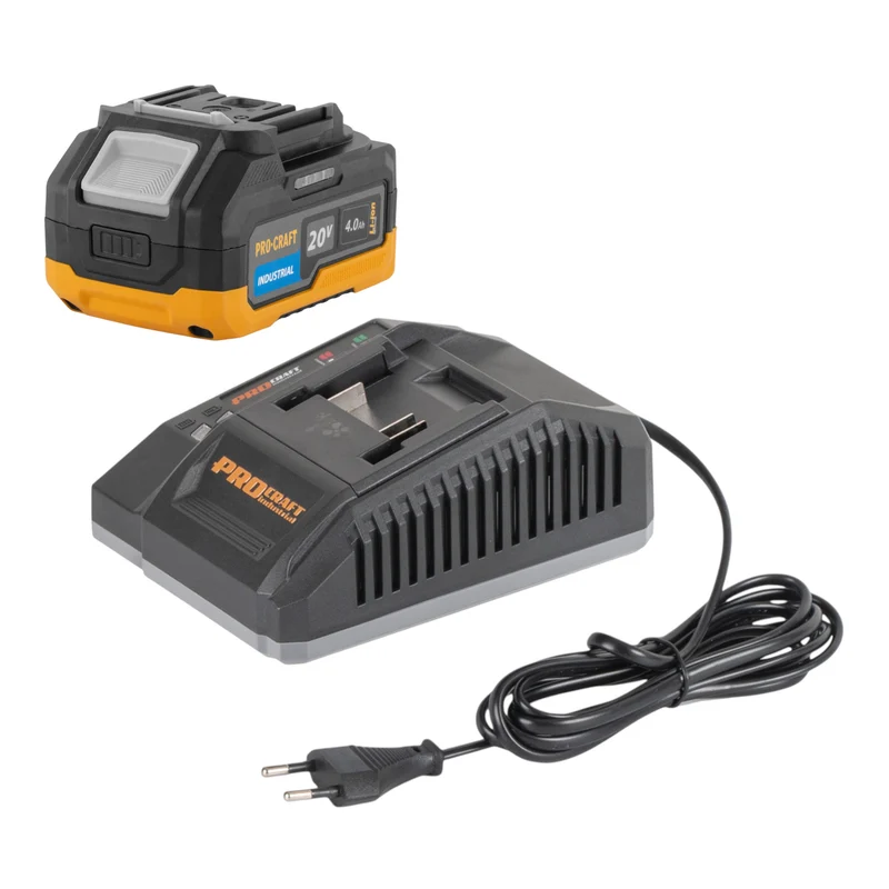 Procraft Starter Set 20 V C20/4 Ladegerät + 1x 20/4 Industrial Akku 4,0 Ah