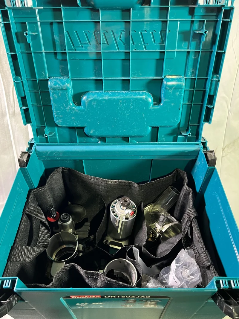 Makita DRT 50 ZJX2 Akku Multifunktionsfräse 18 V Brushless + Fräsmodule + Makpac - ohne Akku, ohne Ladegerät - Reparaturgerät