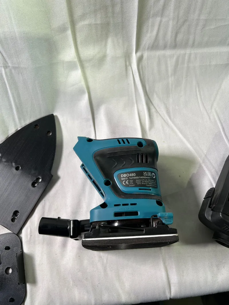 Makita DBO 480 Z Akku Schwingschleifer 18 V 112 x 102 mm Solo - ohne Akku, ohne Ladegerät - Reparaturgerät